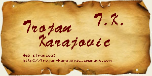 Trojan Karajović vizit kartica